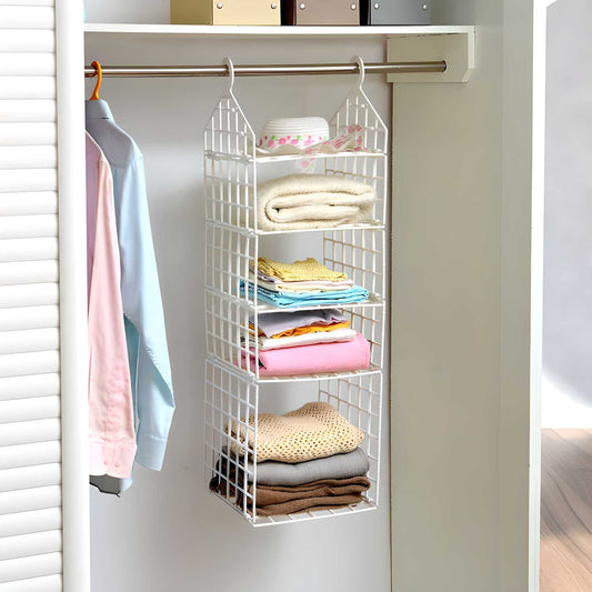 Hanging Organizer- 5 Layer Folding Clothes Storage Racks Hanging Organizer - Quickona