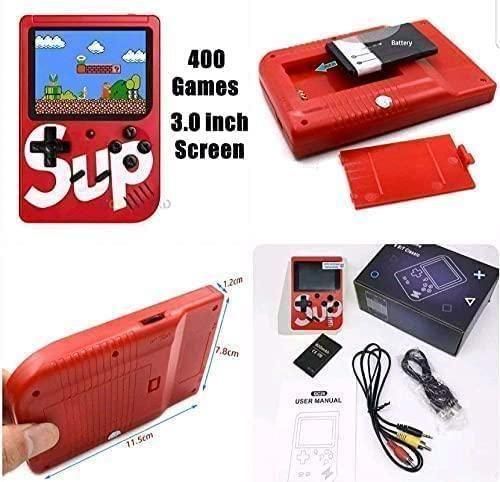 400 in 1 Sup Video Games Portable, Led Screen and USB Rechargeable, Handheld Console, Classic Retro Game Box Toy for Kids Boys & Girls (Multi Color ,1 pcs) - Quickona