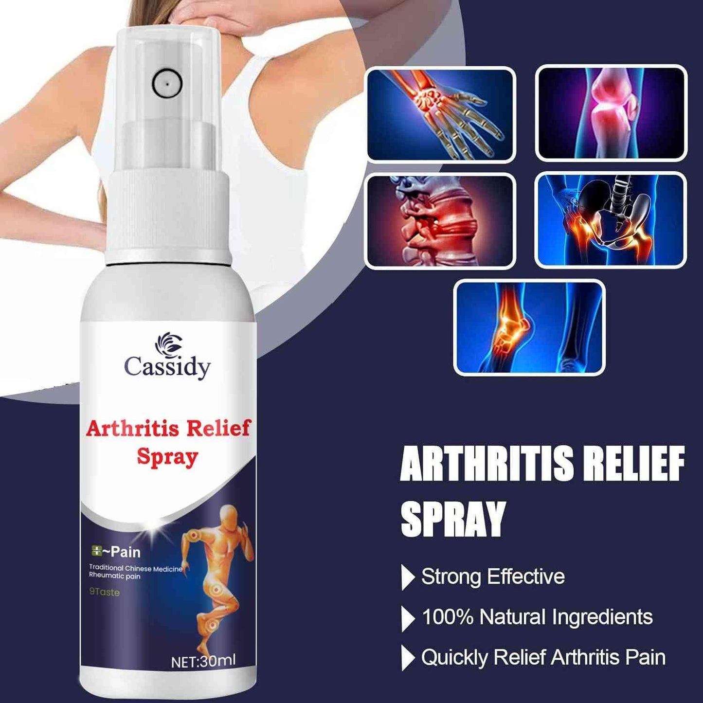 CAASIDY Arthritis Relief Spray 30ml (Pack of 1) - Quickona