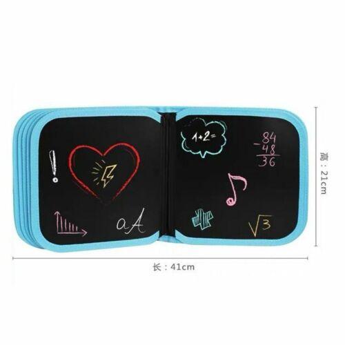 Erasable Doodle Slate Painting Kit for Kids Drawing Book with Wet Wipes & Colors for Kids - Quickona