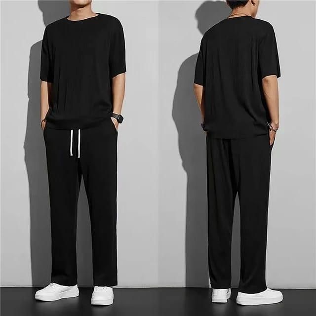 Mens Stretchabale Solid Tracksuit - Quickona