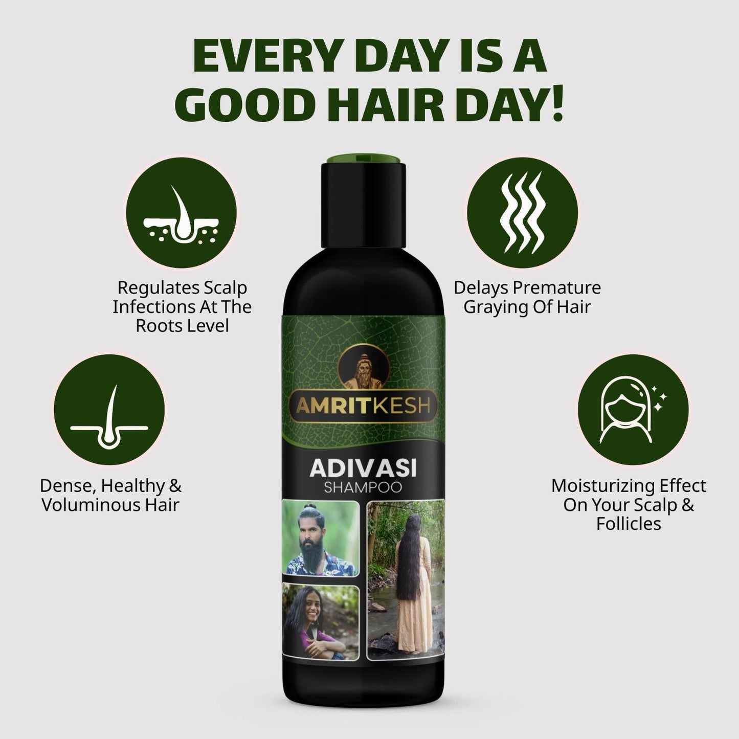 Amritkesh Adivasi Shampoo 100ml - Unleash the Power of Nature - Quickona