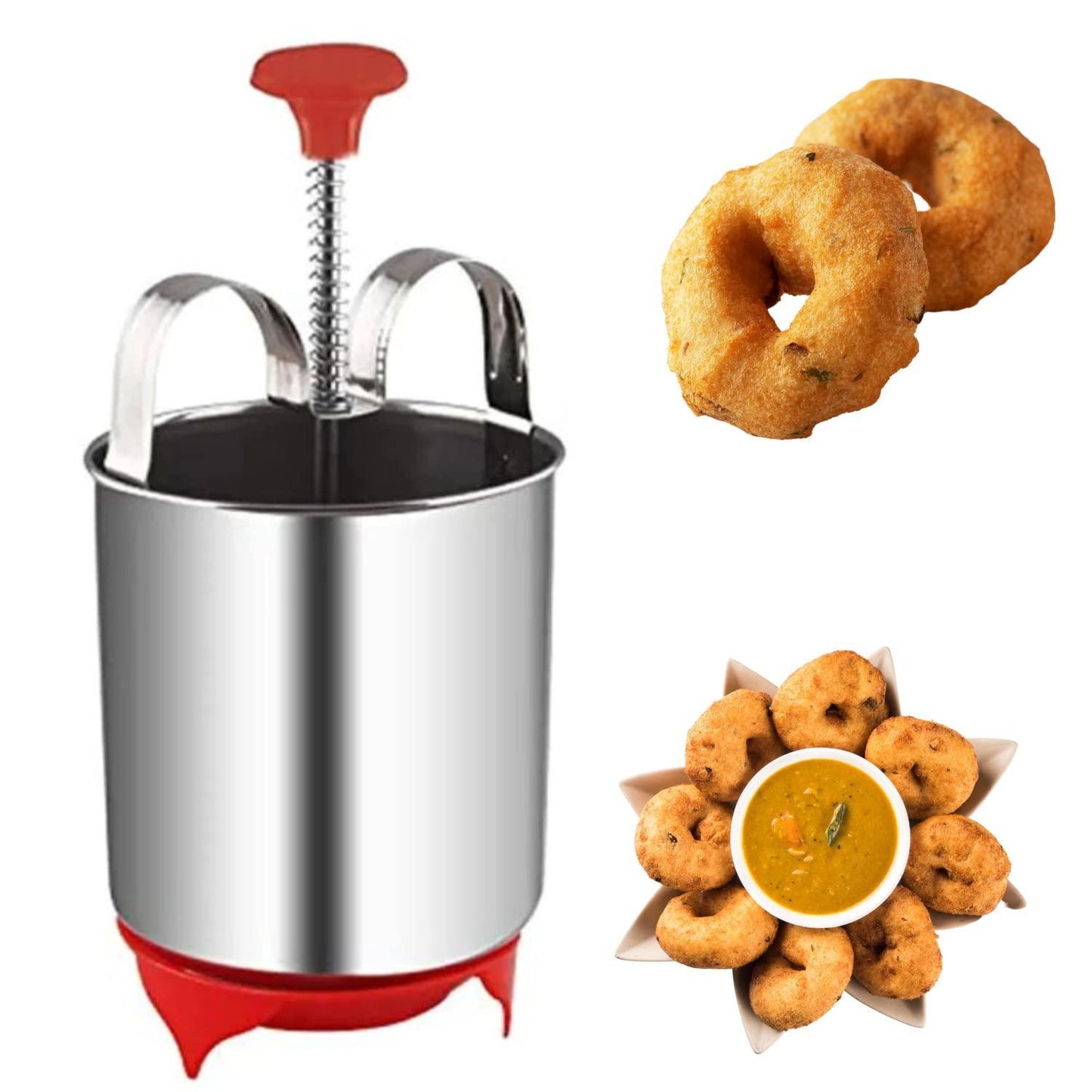 Stainless Steel Medu Vada Maker With Stand - Quickona