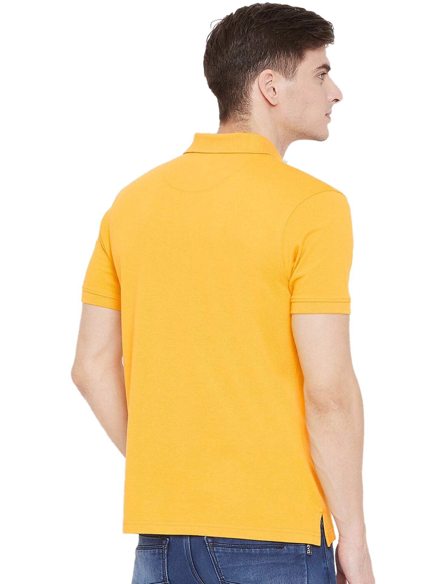 Cotton Blend Solid Half Sleeves Mens Polo T-Shirt - Quickona