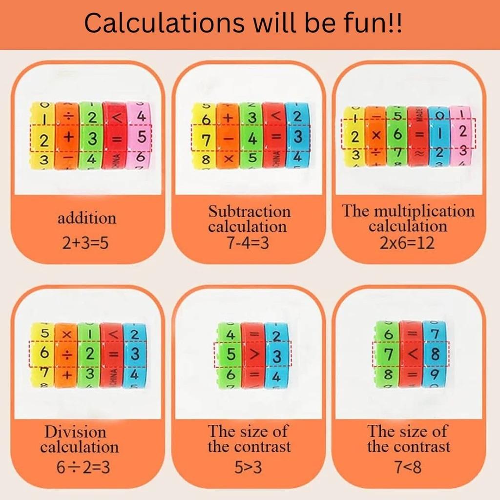 Math Wheel For Kids Education(Pack Of 1 )( 6 pieces) - Quickona