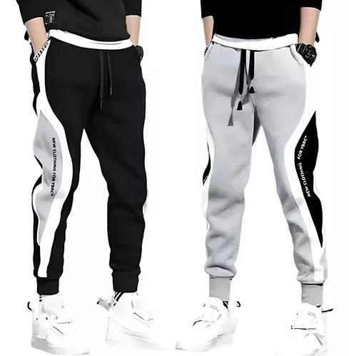 Men Regular Fleeced Trackpant (Pack of 2) - Quickona