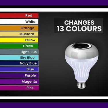 Colour Changing LED Bulb with Bluetooth Speaker & Remote - Quickona