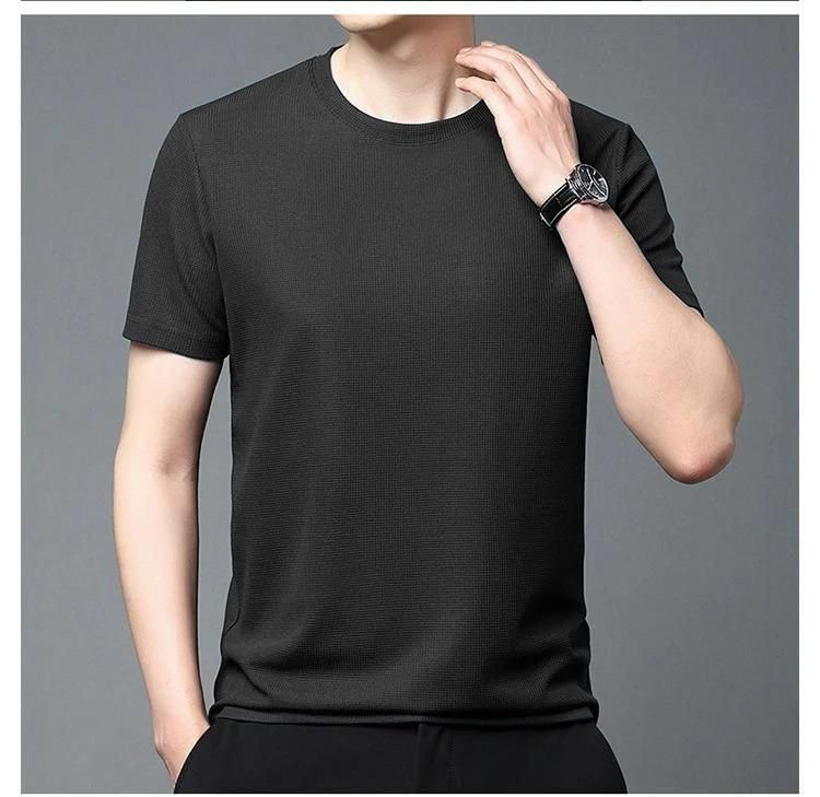 Men 4 Way Strecthable Round Neck T-shirt - Quickona