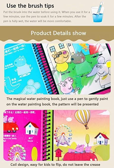 Reusable Magic Water Quick Dry Book Water Coloring Book - Quickona