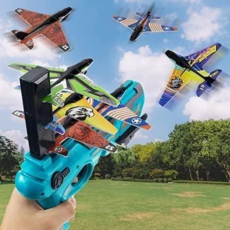 Airplane Launcher Toy Gun with Foam Glider - Quickona