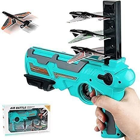 Airplane Launcher Toy Gun with Foam Glider - Quickona