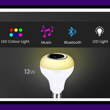 Colour Changing LED Bulb with Bluetooth Speaker & Remote - Quickona