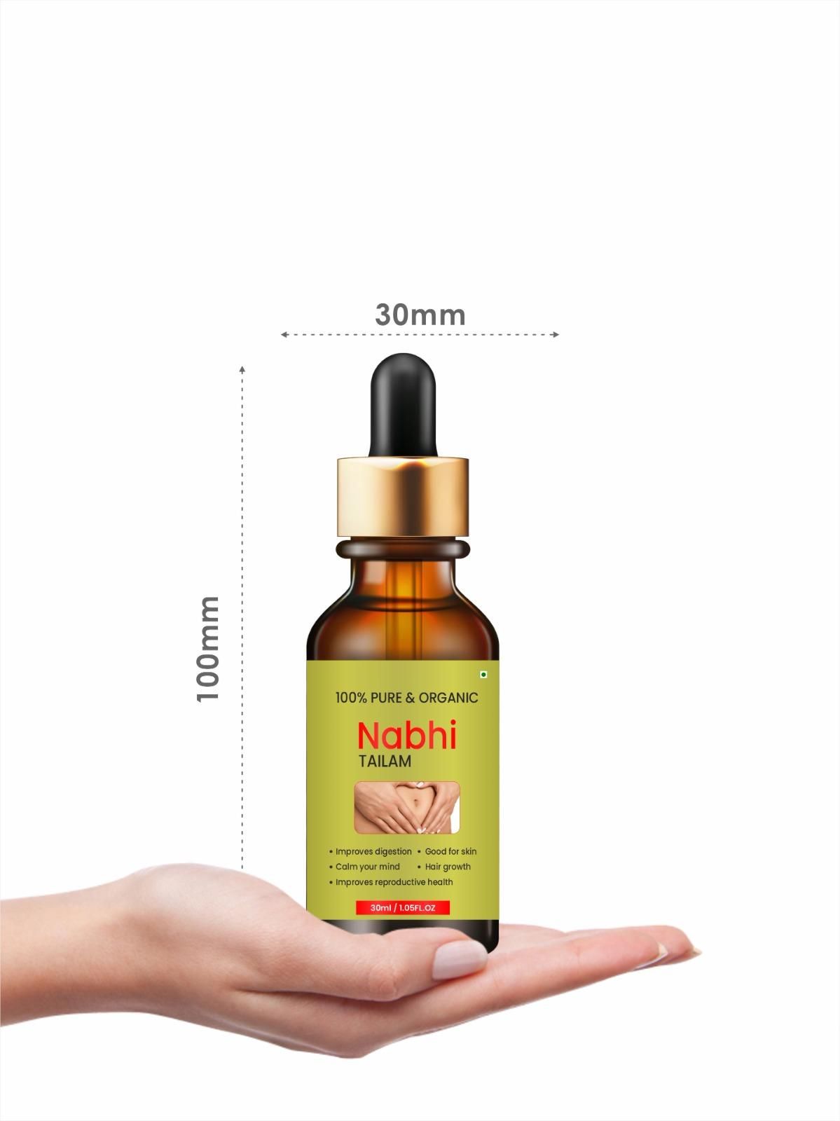 Nabhi Touch Ayurvedic Relief Oil For Belly (Pack of 2) - Quickona