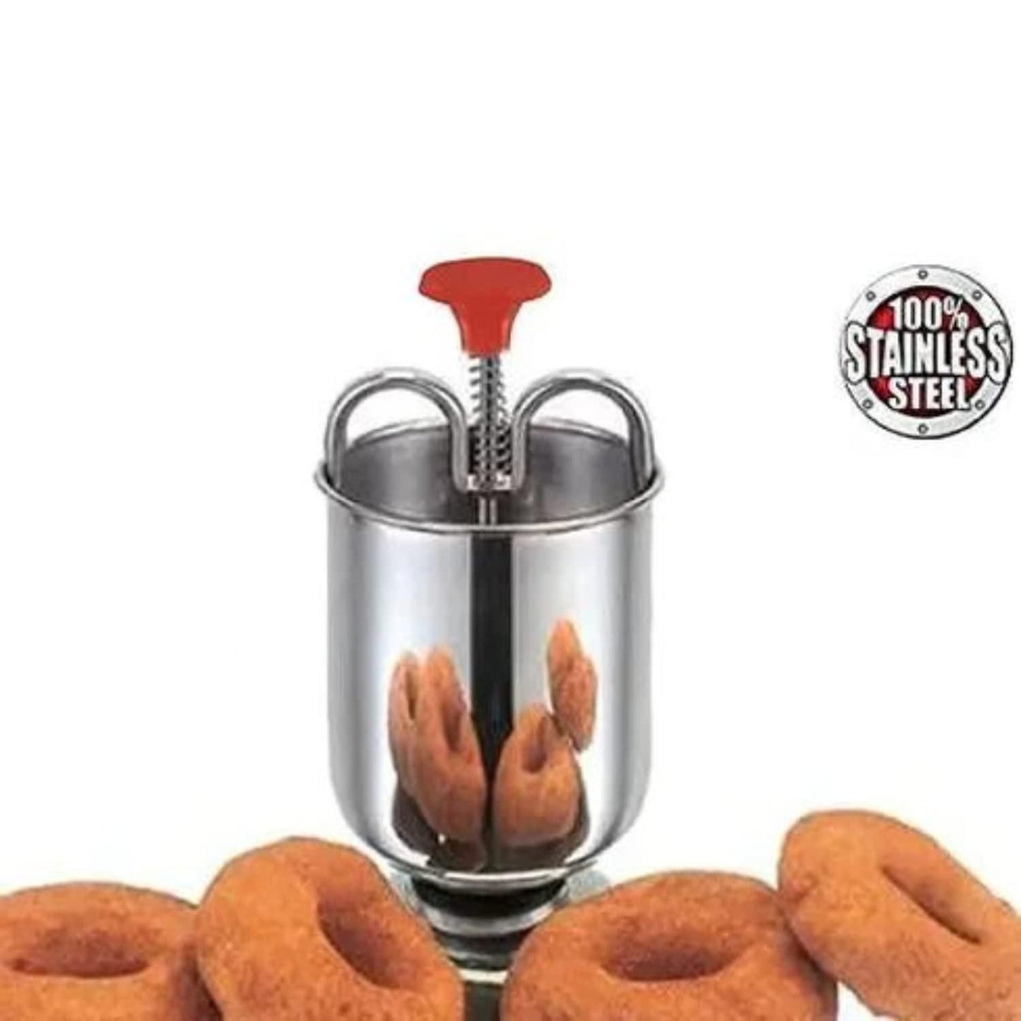 Stainless Steel Medu Vada Maker With Stand - Quickona